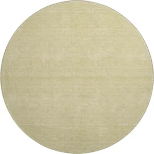 Luxury Washable Soft Essentials Wheat 8' x 8' Round Rug