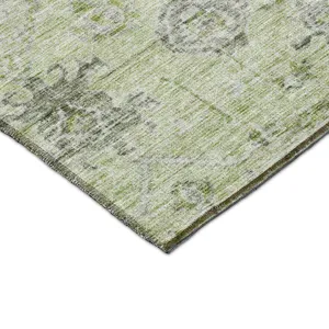 Luxury Washable Indoor/Outdoor Solace Aloe 9\' x 12\' Rug