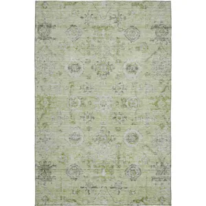 Luxury Washable Indoor/Outdoor Solace Aloe 9\' x 12\' Rug