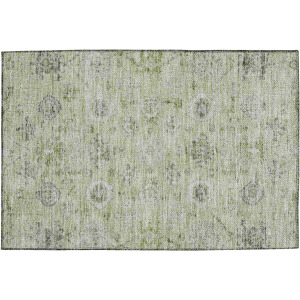 Luxury Washable Indoor/Outdoor Solace Aloe Rug