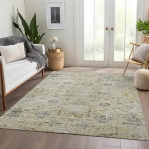 Luxury Washable Indoor/Outdoor Solace Beige 8\' x 10\' Rug