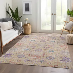 Luxury Washable Indoor/Outdoor Solace Peach 10\' x 14\' Rug