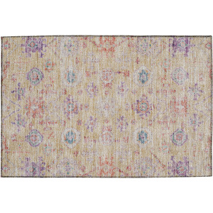 Luxury Washable Indoor/Outdoor Solace Peach Rug