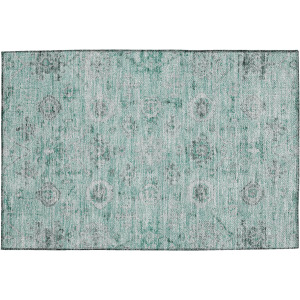 Luxury Washable Indoor/Outdoor Solace Teal Rug