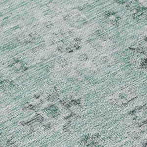 Luxury Washable Indoor/Outdoor Solace Teal 2\'6\" x 3\'10\" Rug