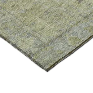 Luxury Washable Indoor/Outdoor Solace Aloe 9\' x 12\' Rug