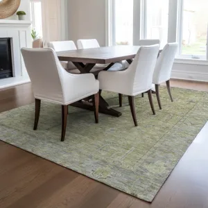 Luxury Washable Indoor/Outdoor Solace Aloe 9\' x 12\' Rug