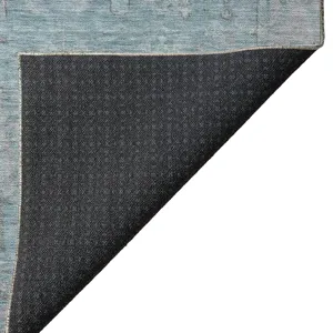 Luxury Washable Indoor/Outdoor Solace Aqua 2\'6\" x 3\'10\" Rug