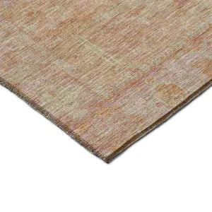 Luxury Washable Indoor/Outdoor Solace Coral 1\'8\" x 2\'6\" Rug