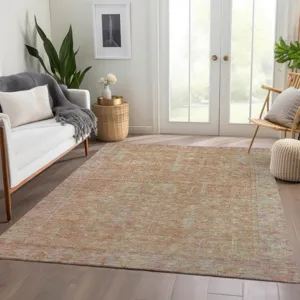 Luxury Washable Indoor/Outdoor Solace Coral 2\'6\" x 3\'10\" Rug