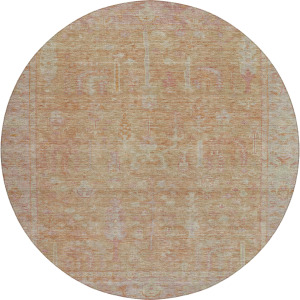 Luxury Washable Indoor/Outdoor Solace Coral 8' x 8' Round Rug