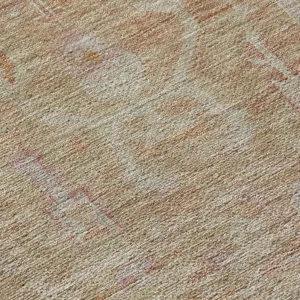 Luxury Washable Indoor/Outdoor Solace Coral 1\'8\" x 2\'6\" Rug