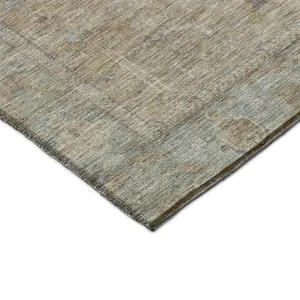 Luxury Washable Indoor/Outdoor Solace Tan 9\' x 12\' Rug