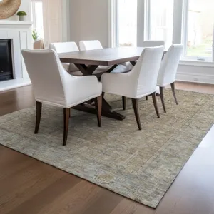 Luxury Washable Indoor/Outdoor Solace Tan 9\' x 12\' Rug