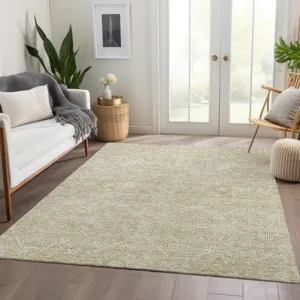 Luxury Washable Indoor/Outdoor Solace Beige 9\' x 12\' Rug