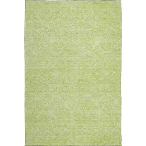 Luxury Washable Indoor/Outdoor Solace Lime 9\' x 12\' Rug