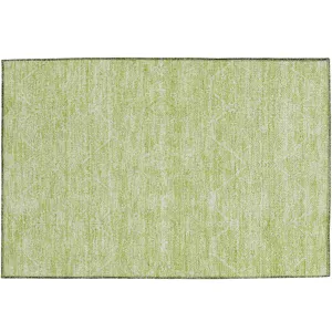 Luxury Washable Indoor/Outdoor Solace Lime 1\'8\" x 2\'6\" Rug