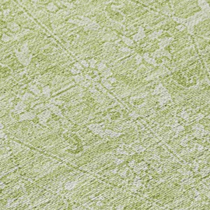 Luxury Washable Indoor/Outdoor Solace Lime 2\'3\" x 7\'6\" Runner Rug