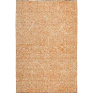 Luxury Washable Indoor/Outdoor Solace Salmon 8\' x 10\' Rug