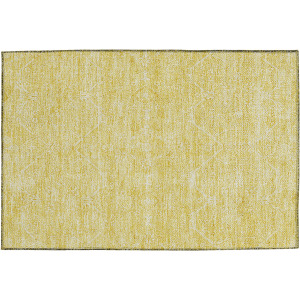 Luxury Washable Indoor/Outdoor Solace Yellow Rug