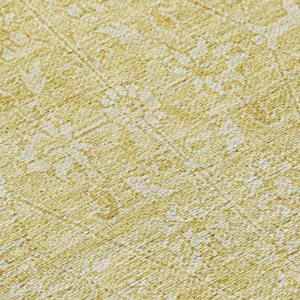 Luxury Washable Indoor/Outdoor Solace Yellow 5\' x 7\'6\" Rug