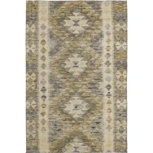 Luxury Washable Indoor/Outdoor Solace Beige 3\' x 5\' Rug