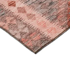 Luxury Washable Indoor/Outdoor Solace Terracotta 2\'6\" x 3\'10\" Rug