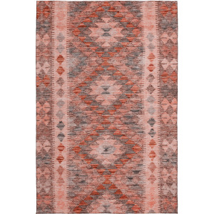 Luxury Washable Indoor/Outdoor Solace Terracotta Rug