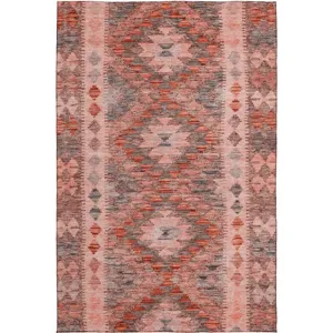 Luxury Washable Indoor/Outdoor Solace Terracotta 2\'6\" x 3\'10\" Rug