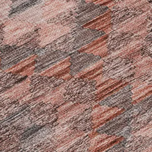 Luxury Washable Indoor/Outdoor Solace Terracotta 2\'6\" x 3\'10\" Rug