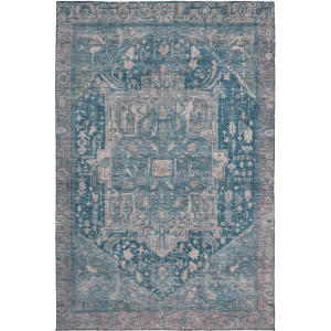 Luxury Washable Indoor/Outdoor Solace Blue Rug