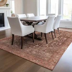 Luxury Washable Indoor/Outdoor Solace Burgundy 8\' x 10\' Rug