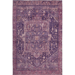 Luxury Washable Indoor/Outdoor Solace Eggplant Rug
