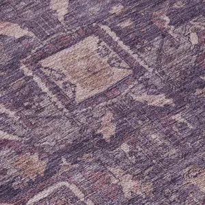 Luxury Washable Indoor/Outdoor Solace Eggplant 3\' x 5\' Rug