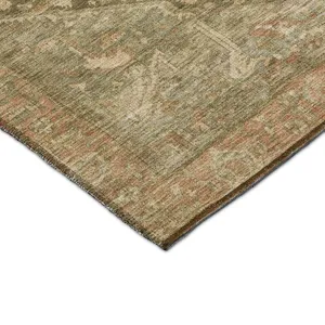 Luxury Washable Indoor/Outdoor Solace Fern 1\'8\" x 2\'6\" Rug