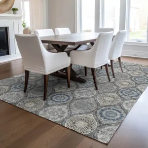Luxury Washable Indoor/Outdoor Solace Gray 10\' x 14\' Rug