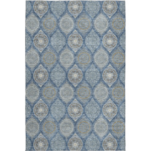 Luxury Washable Indoor/Outdoor Solace Navy Rug