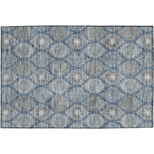 Luxury Washable Indoor/Outdoor Solace Navy Rug