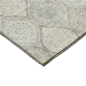 Luxury Washable Indoor/Outdoor Solace Taupe 3\' x 5\' Rug