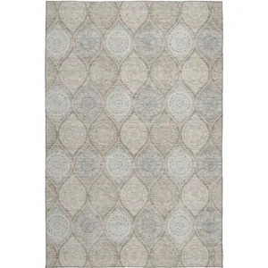 Luxury Washable Indoor/Outdoor Solace Taupe 3\' x 5\' Rug