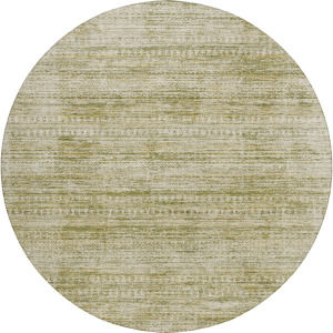 Luxury Washable Indoor/Outdoor Solace Aloe 8' x 8' Round Rug