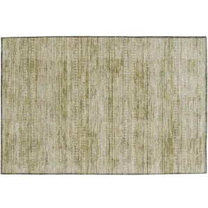 Luxury Washable Indoor/Outdoor Solace Aloe 1\'8\" x 2\'6\" Rug