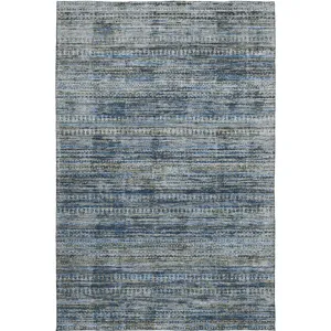 Luxury Washable Indoor/Outdoor Solace Denim 3\' x 5\' Rug