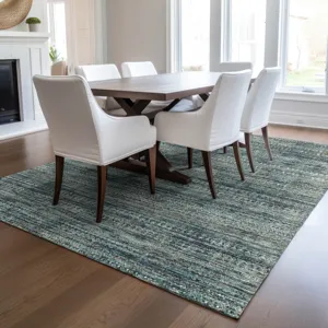 Luxury Washable Indoor/Outdoor Solace Teal 5\' x 7\'6\" Rug