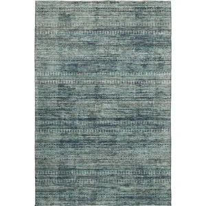 Luxury Washable Indoor/Outdoor Solace Teal 5\' x 7\'6\" Rug