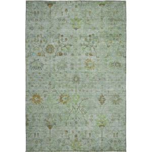 Luxury Washable Indoor/Outdoor Solace Aloe Rug