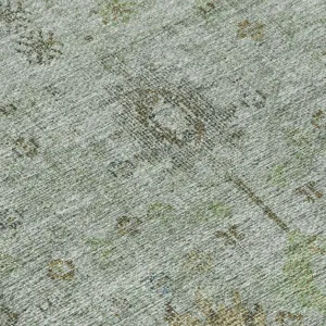 Luxury Washable Indoor/Outdoor Solace Aloe 3\' x 5\' Rug