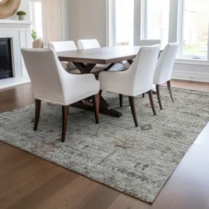 Luxury Washable Indoor/Outdoor Solace Gray 9\' x 12\' Rug