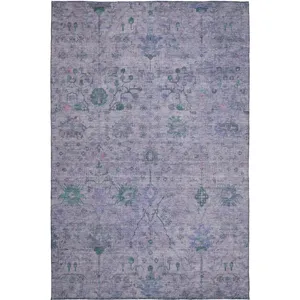 Luxury Washable Indoor/Outdoor Solace Lavender 2\'6\" x 3\'10\" Rug