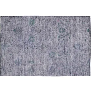 Luxury Washable Indoor/Outdoor Solace Lavender 1\'8\" x 2\'6\" Rug